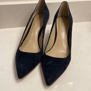 Ann Taylor Navy Suede Eryn2 Pumps